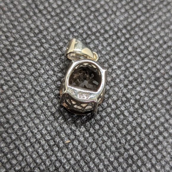 Beautiful Sterling and Smoky Quartz Pendant - Picture 3 of 3